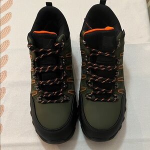 Men’s Green Steel Toe Hiking Shows, Industrial Safety Boots. Size 8